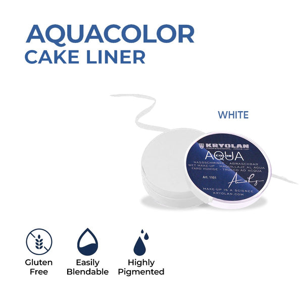 White Aqua Colour Liner Matte